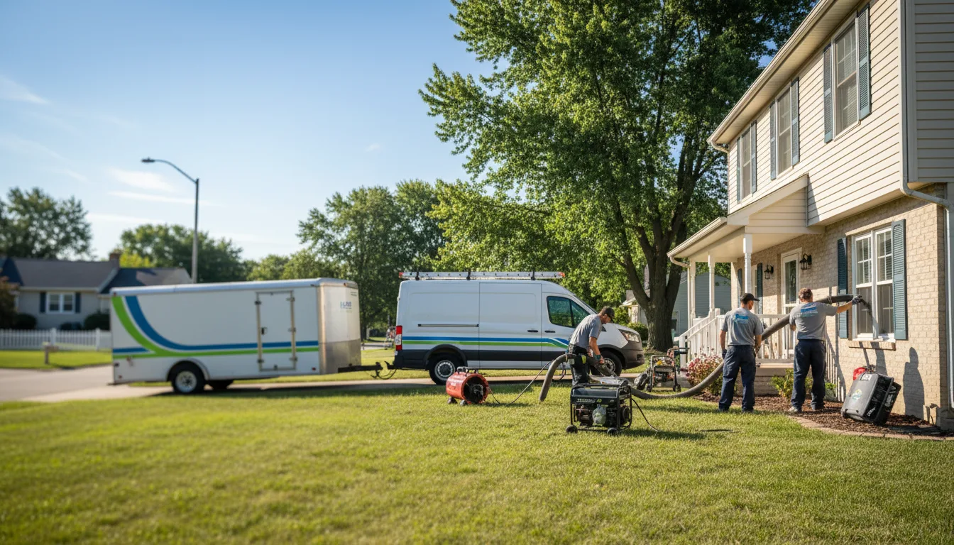 Flooded Basement Restoration And Cleanup With Repair in Clarksville, IN near me